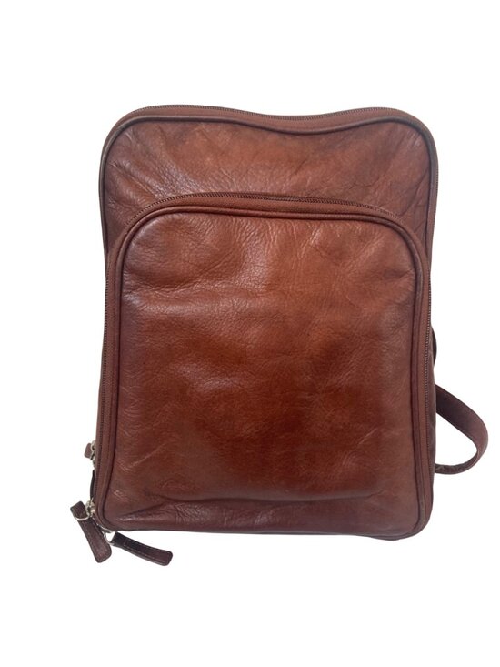 Osgoode Marley Organizer Backpack Brown Leather 10x12 Work Professional main image 9